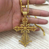 Ethiopian Cross Pendant with Twisted Chain African Wedding Party Jewelry