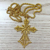 Ethiopian Cross Pendant with Twisted Chain African Wedding Party Jewelry