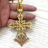 Ethiopian Cross Pendant with Twisted Chain African Wedding Party Jewelry