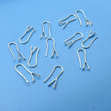 10PCS Lot 925 Silver/Rose Gold/18K Pinch Bail Hook Earwires For Beads