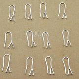 10PCS Lot 925 Silver/Rose Gold/18K Pinch Bail Hook Earwires For Beads