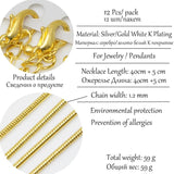 12Pcs/Pack K Lobster Claw Clasp Necklace Chains DIY Jewelry Making Material