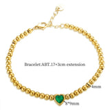 Colorful Crystal Inlaid Steel Bracelet 18K Women Jewelry