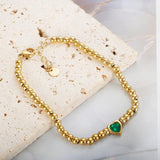 Colorful Crystal Inlaid Steel Bracelet 18K Women Jewelry