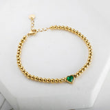 Colorful Crystal Inlaid Steel Bracelet 18K Women Jewelry