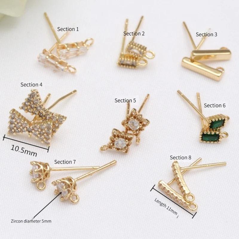 Hypoallergenic Zircon Earrings Accessories for DIY Jewelry Making