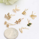 Hypoallergenic Zircon Earrings Accessories for DIY Jewelry Making