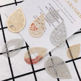 Metal Hollow Piece Pendant Charms DIY Jewelry Findings 4pcs