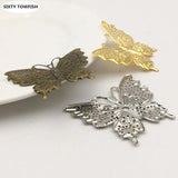 20 PCS 47*42mm Metal Filigree Flowers Slice Butterfly Charms Pendant Base