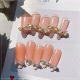 5 PCS Gold Plated Zircon Bow Tie Nail Art 3D Charm Bowknot