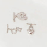 14K Copper Clad Small Bear Hollow Bracket Heart Shaped OT Buckle