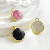 10 K Dropwise Glaze Disc Pendant DIY Jewelry Making Materials