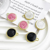 10 K Dropwise Glaze Disc Pendant DIY Jewelry Making Materials
