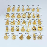 14K 18K Gold-Filled Charms Butterfly Deer Rabbit Cat Paw Pendant 10pcs/Lot