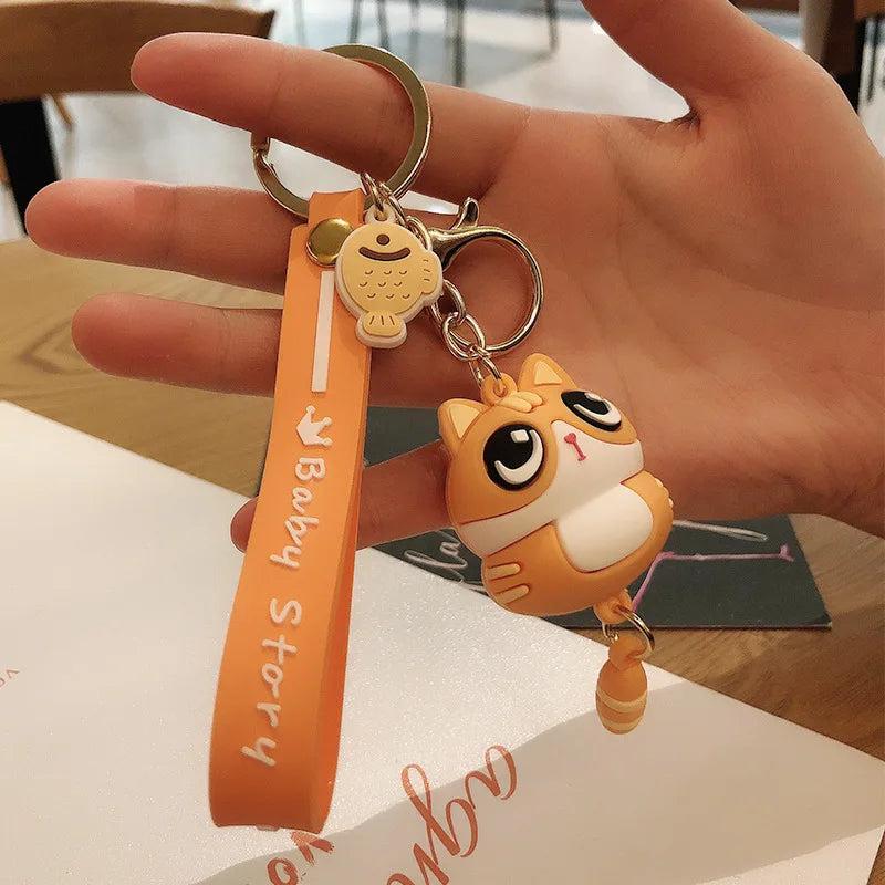 Squirrel Key Chain Anime Figure Pendant Bag Car Key Holder Birthday Gift