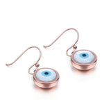 Stainless Steel Round Eye Drop Earrings Gift