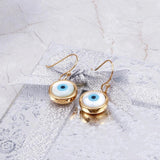 Stainless Steel Round Eye Drop Earrings Gift
