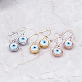 Stainless Steel Round Eye Drop Earrings Gift