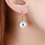 Stainless Steel Round Eye Drop Earrings Gift