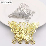 10PC Metal Filigree Flowers Slice Butterfly Charms DIY Jewelry Components