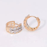 AAA+ Zircon Earrings Hoop Mix 18k Good