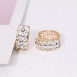 AAA+ Zircon Earrings Hoop Mix 18k Good