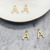 4pcs 18-K Copper-plated Letter Pendant DIY Jewelry Necklace Material