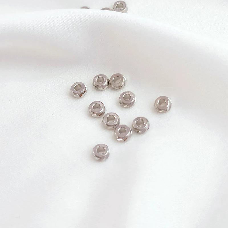 50PCS Copper Plated K Cut Flower Spacer Bead for DIY Jewelry Making