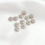 50PCS Copper Plated K Cut Flower Spacer Bead for DIY Jewelry Making