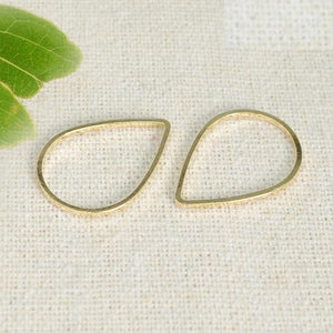 100PCS Brass Gold/K Plated Water Drop Connectors for DIY Jewelry Making