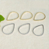 100PCS Brass Gold/K Plated Water Drop Connectors for DIY Jewelry Making