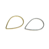 100PCS Brass Gold/K Plated Water Drop Connectors for DIY Jewelry Making