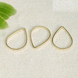 100PCS Brass Gold/K Plated Water Drop Connectors for DIY Jewelry Making