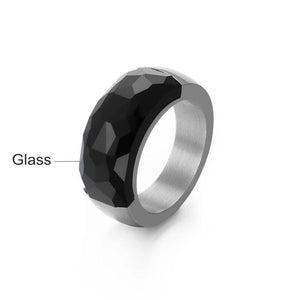 Colorful Stone Rings For Women Glass Wedding Rings Anillos Party Jewelry