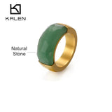 Colorful Stone Rings For Women Glass Wedding Rings Anillos Party Jewelry