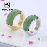 Colorful Stone Rings For Women Glass Wedding Rings Anillos Party Jewelry