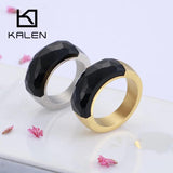 Colorful Stone Rings For Women Glass Wedding Rings Anillos Party Jewelry