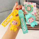 Crown Monkey Cartoon Keychain Schoolbag Pendant Car Key Holder