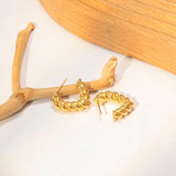Geometric Stud Earrings for Women - Stainless Steel Jewelry