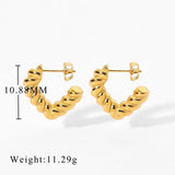 Geometric Stud Earrings for Women - Stainless Steel Jewelry