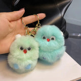 Rex Rabbit Fur Hamster Plush Toy Keychain Monster Car Key Chain Gift
