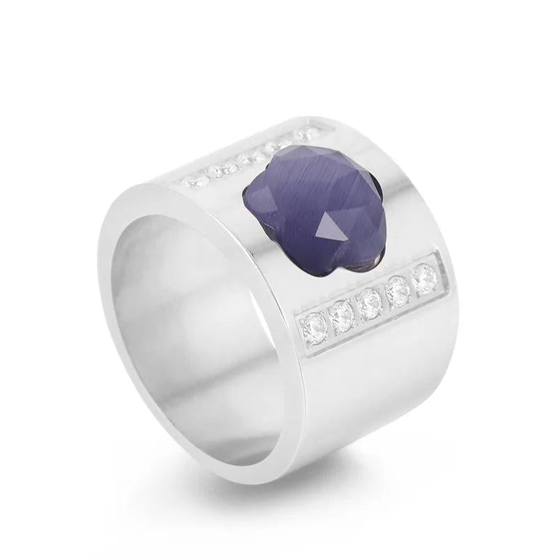 Stainless Steel Thick Rings For Women Statement Ring Women Party Jewelry Birthda