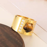 Stainless Steel Thick Rings For Women Statement Ring Women Party Jewelry Birthda