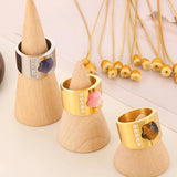 Stainless Steel Thick Rings For Women Statement Ring Women Party Jewelry Birthda