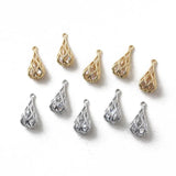 4PCS 18K Plated Drop Shaped Pendant Jewelry Findings DIY Earrings Accessories