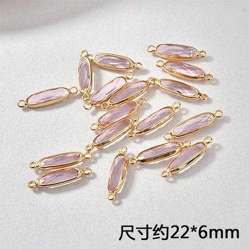 Crystal Strip Copper Plated 14 K Real Bezel DIY Earrings Necklace Bracelet