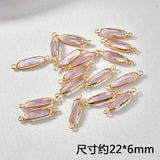 Crystal Strip Copper Plated 14 K Real Bezel DIY Earrings Necklace Bracelet