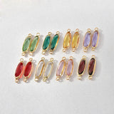 Crystal Strip Copper Plated 14 K Real Bezel DIY Earrings Necklace Bracelet