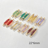 Crystal Strip Copper Plated 14 K Real Bezel DIY Earrings Necklace Bracelet