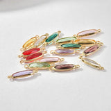 Crystal Strip Copper Plated 14 K Real Bezel DIY Earrings Necklace Bracelet